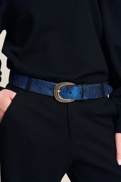 Riemen>POM Amsterdam BELT Snake Bright Blue