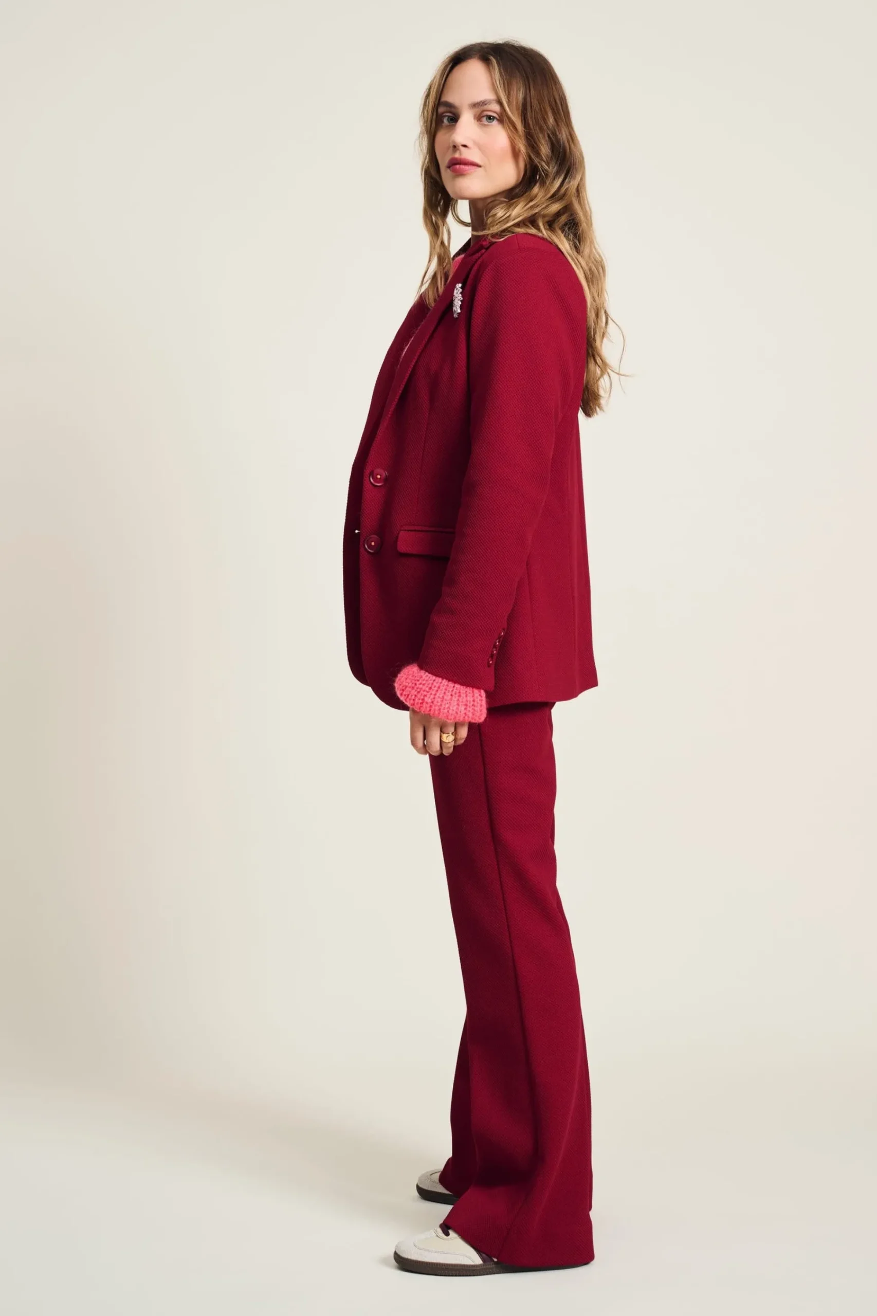 Co-Ords|Suits>POM Amsterdam BLAZER Burgundy Red