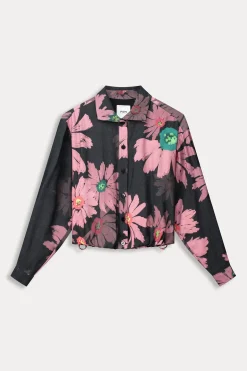 Co-Ords|Blouses>POM Amsterdam BLOUSE Big Blooming Pink