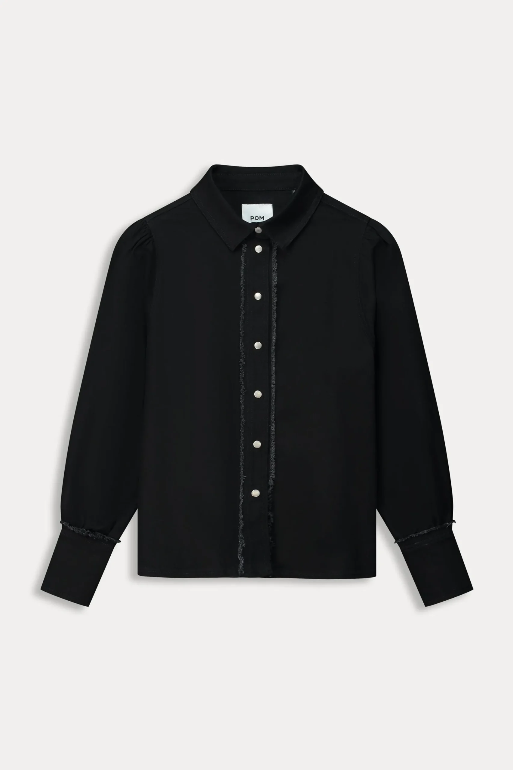 Co-Ords|Blouses>POM Amsterdam BLOUSE Denim Washed Black