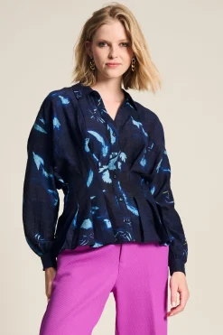 Blouses>POM Amsterdam BLOUSE Feathers and Florals