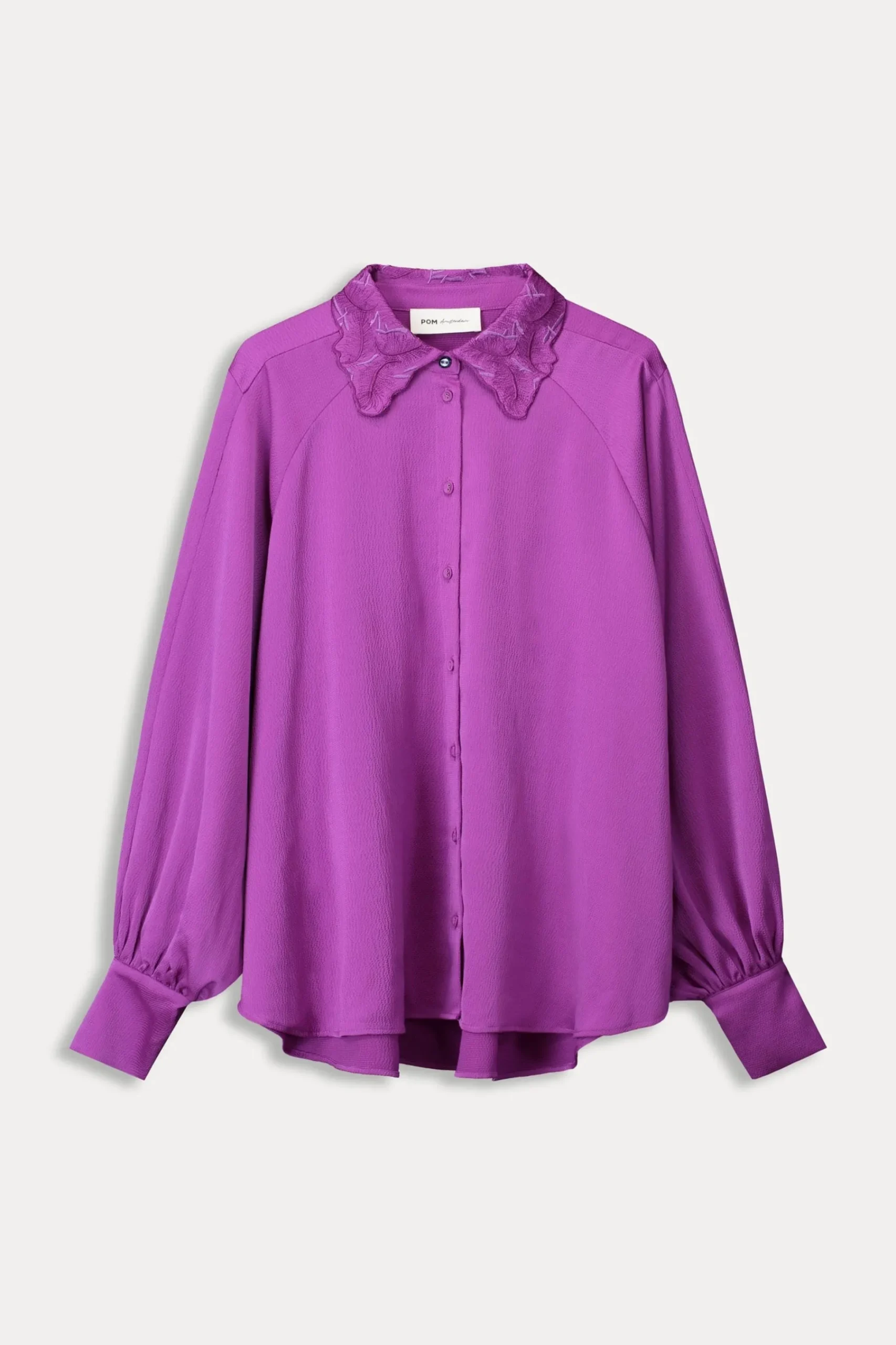 Blouses>POM Amsterdam BLOUSE Feathers Cactus Pink