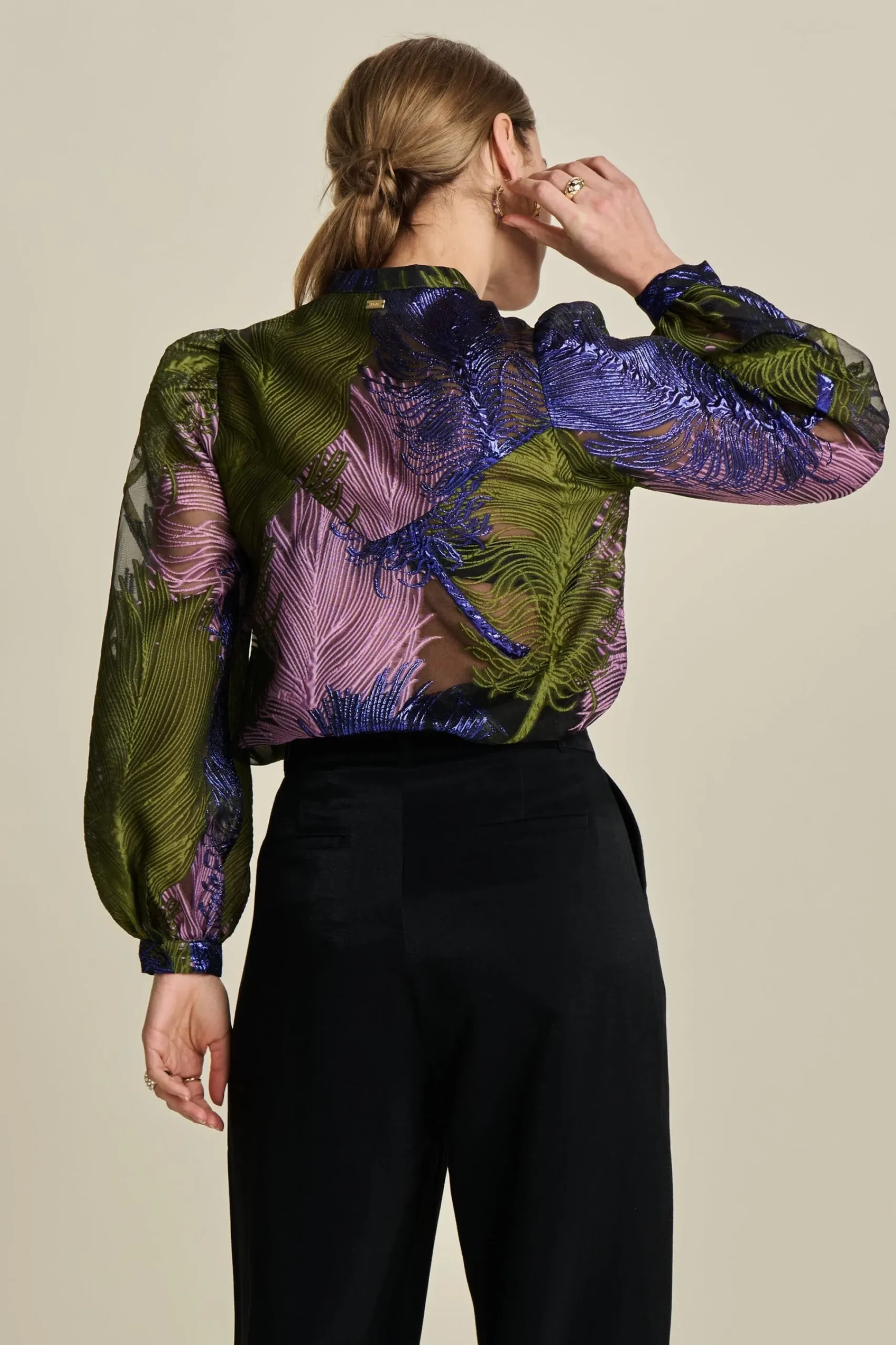 Blouses>POM Amsterdam BLOUSE Festive Feathers