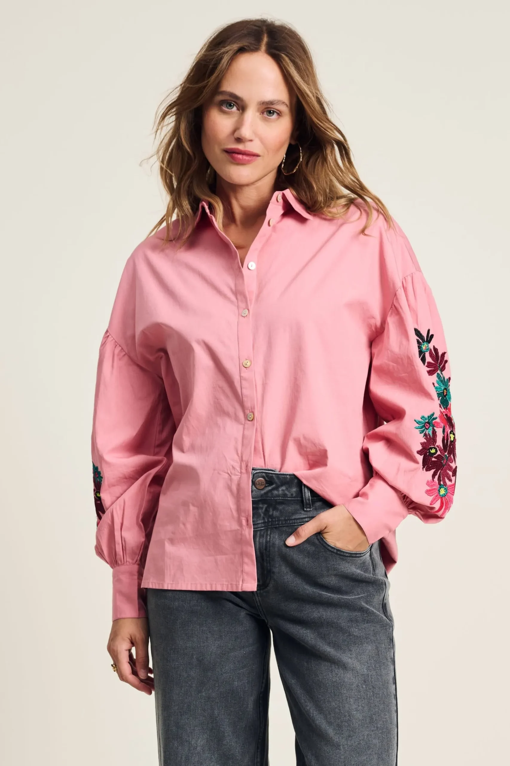 Blouses>POM Amsterdam BLOUSE Maxime Dusty Pink