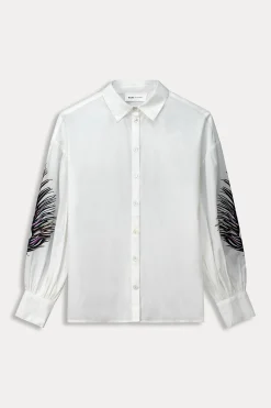 Blouses>POM Amsterdam BLOUSE Maxime Feather White