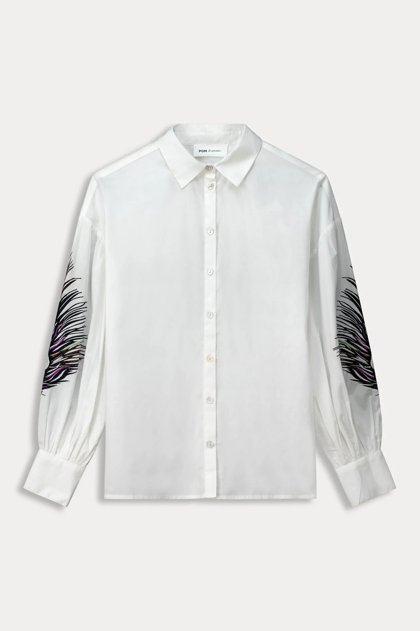 Blouses>POM Amsterdam BLOUSE Maxime Feather White