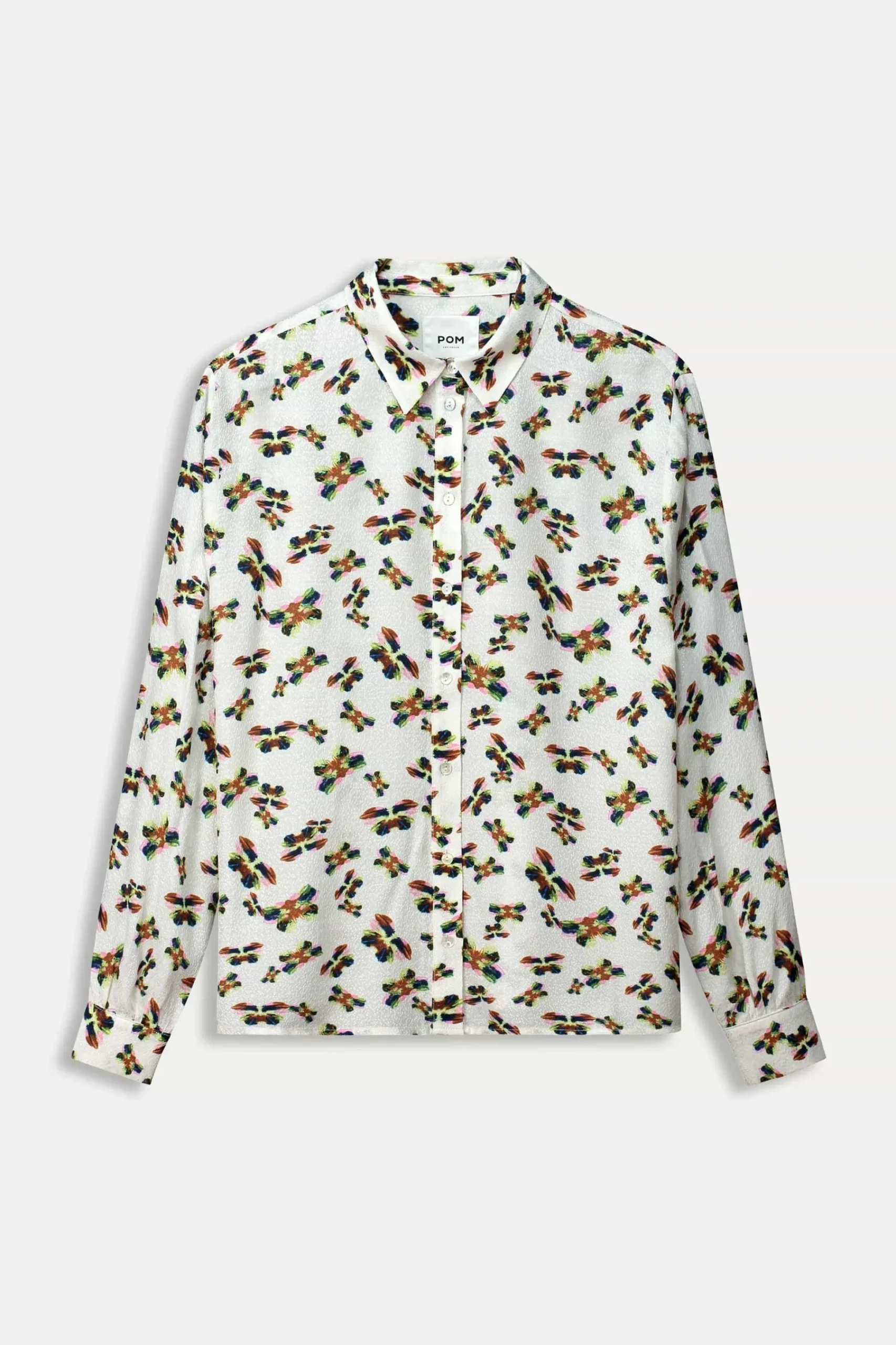 Blouses>POM Amsterdam BLOUSE Milly Butterfly Ecru