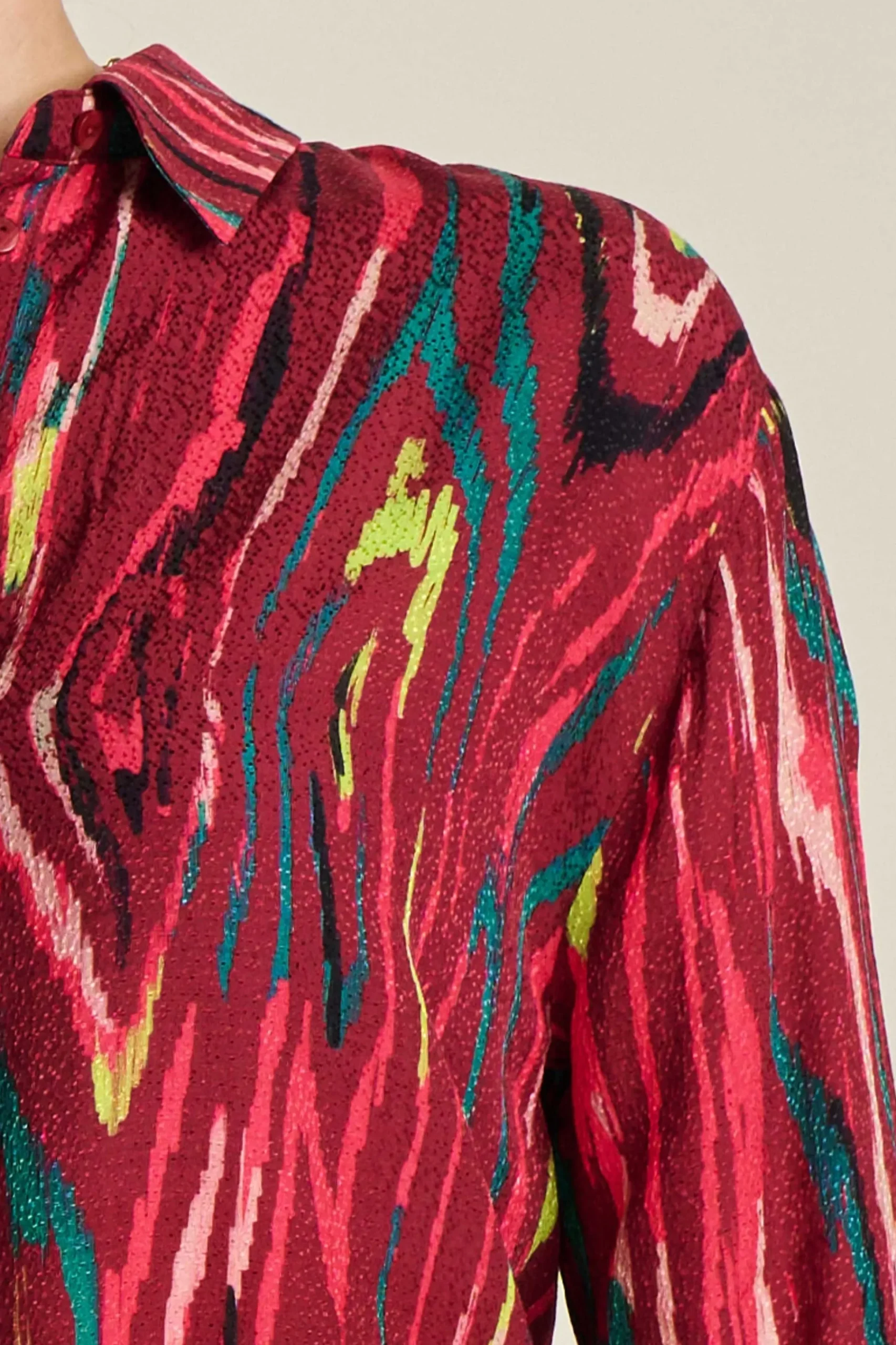 Blouses>POM Amsterdam BLOUSE Milly Woody Burgundy Red