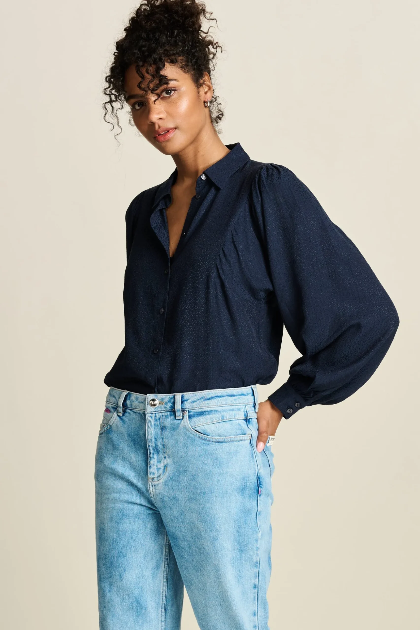 Blouses>POM Amsterdam BLOUSE Sparkle Blue