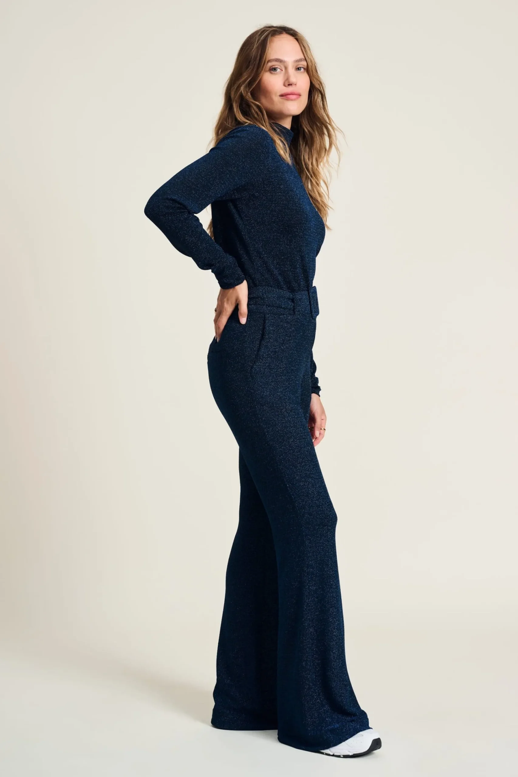 Co-Ords|Broeken>POM Amsterdam BROEK Festive Blue