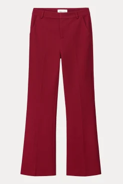 Co-Ords|Suits>POM Amsterdam BROEK Flare Burgundy Red