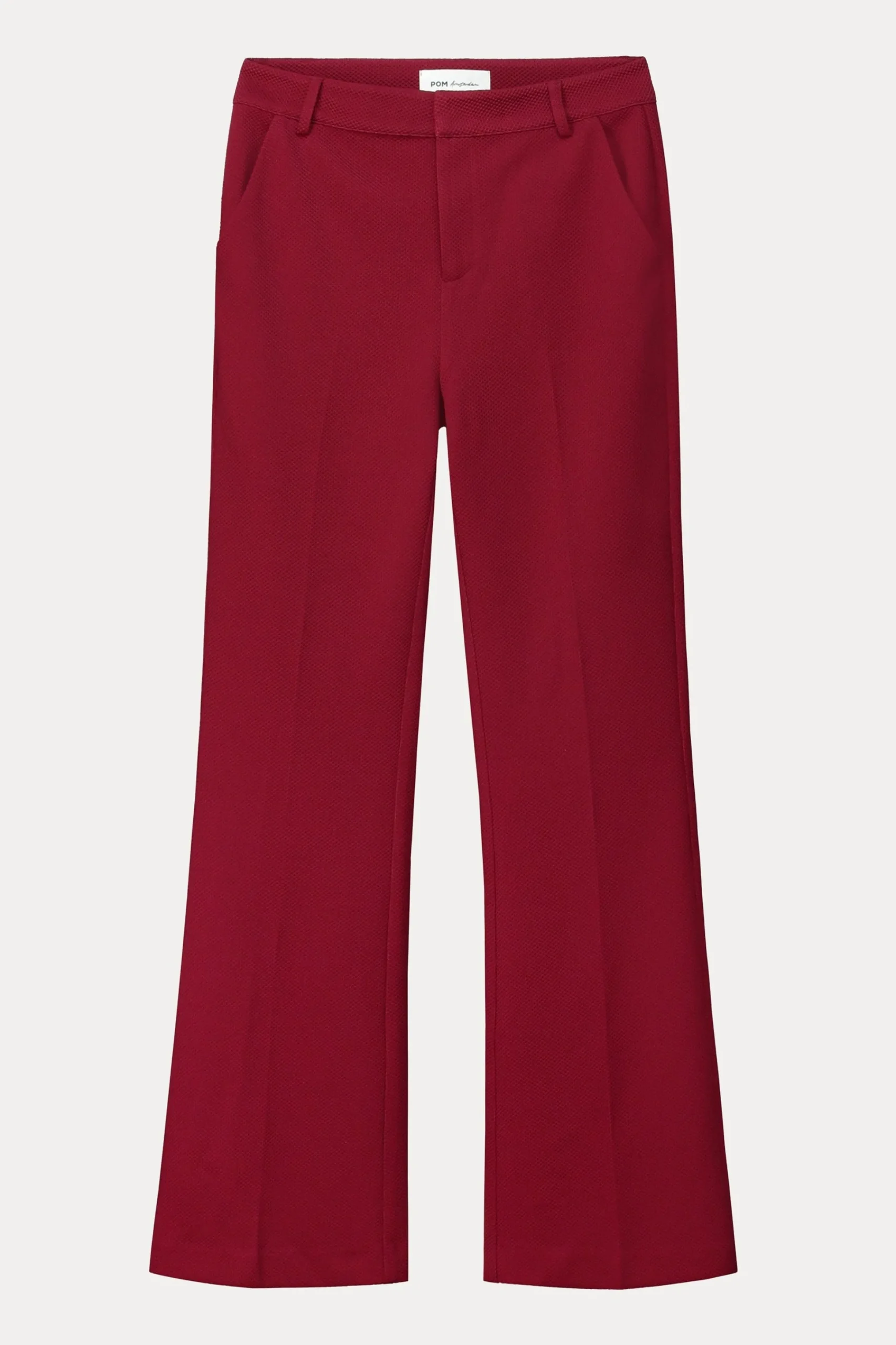 Co-Ords|Suits>POM Amsterdam BROEK Flare Burgundy Red