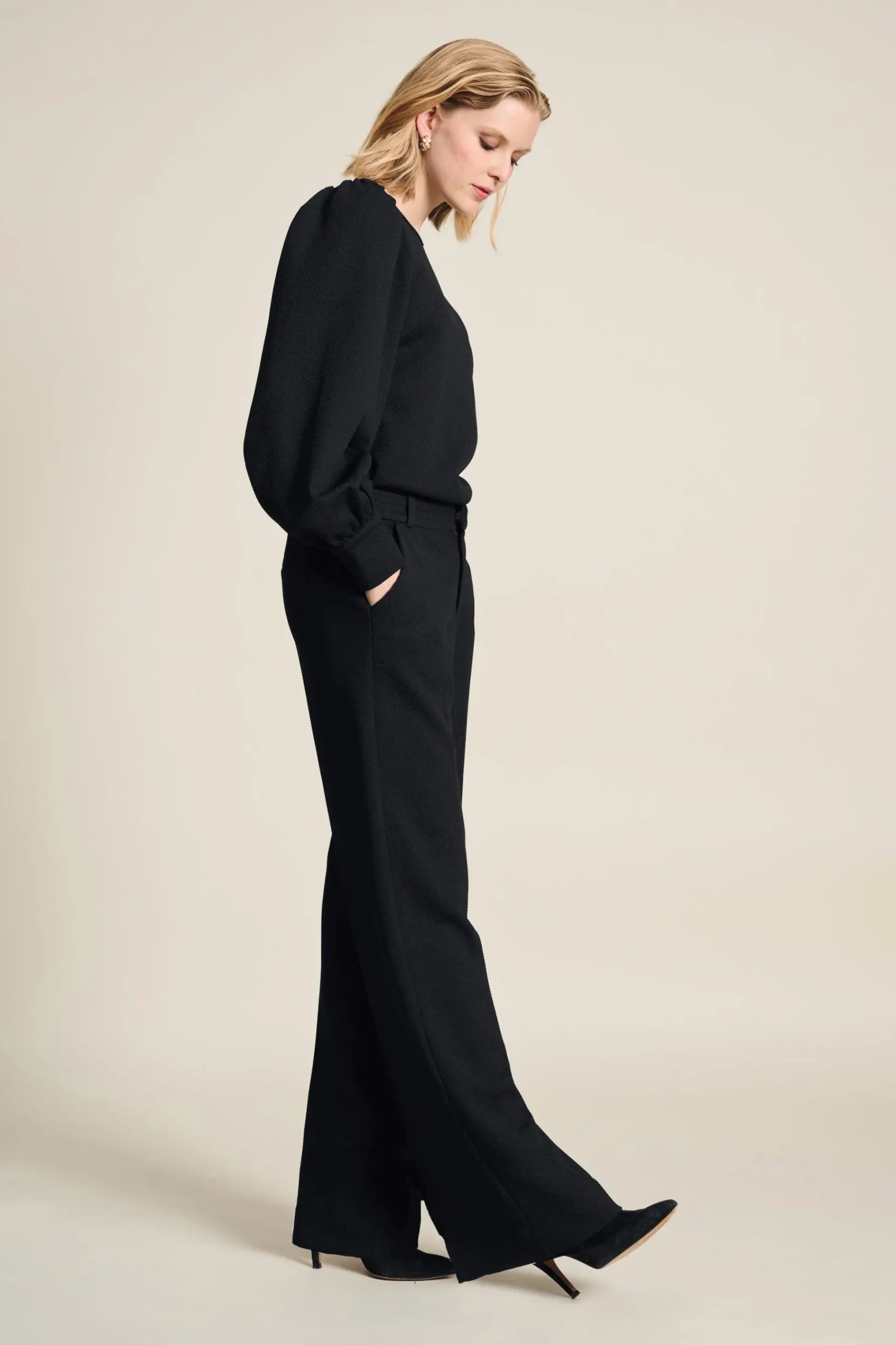 Co-Ords|Broeken>POM Amsterdam BROEK Lara Black
