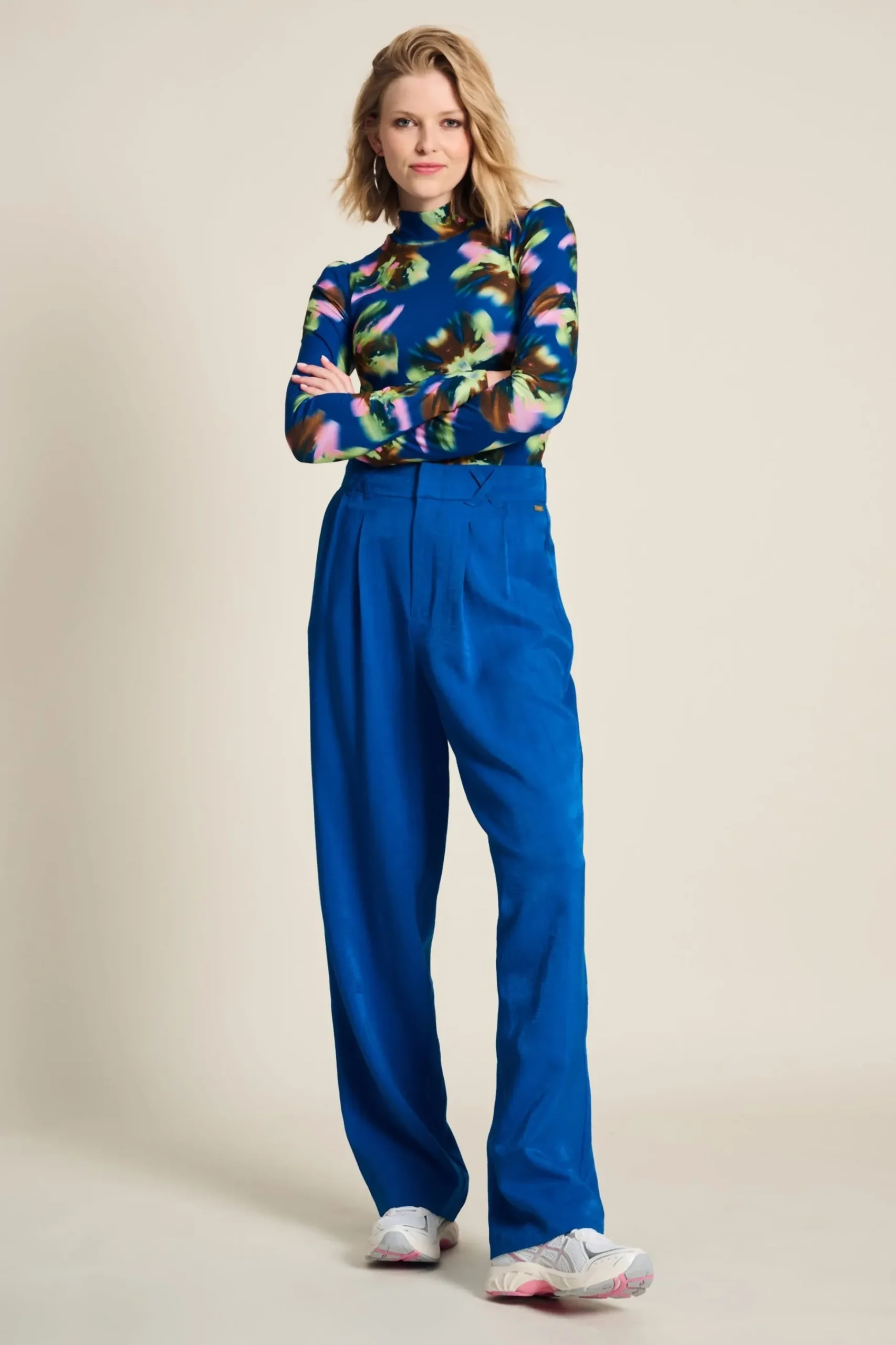 Co-Ords|Broeken>POM Amsterdam BROEK Shimmer Blue