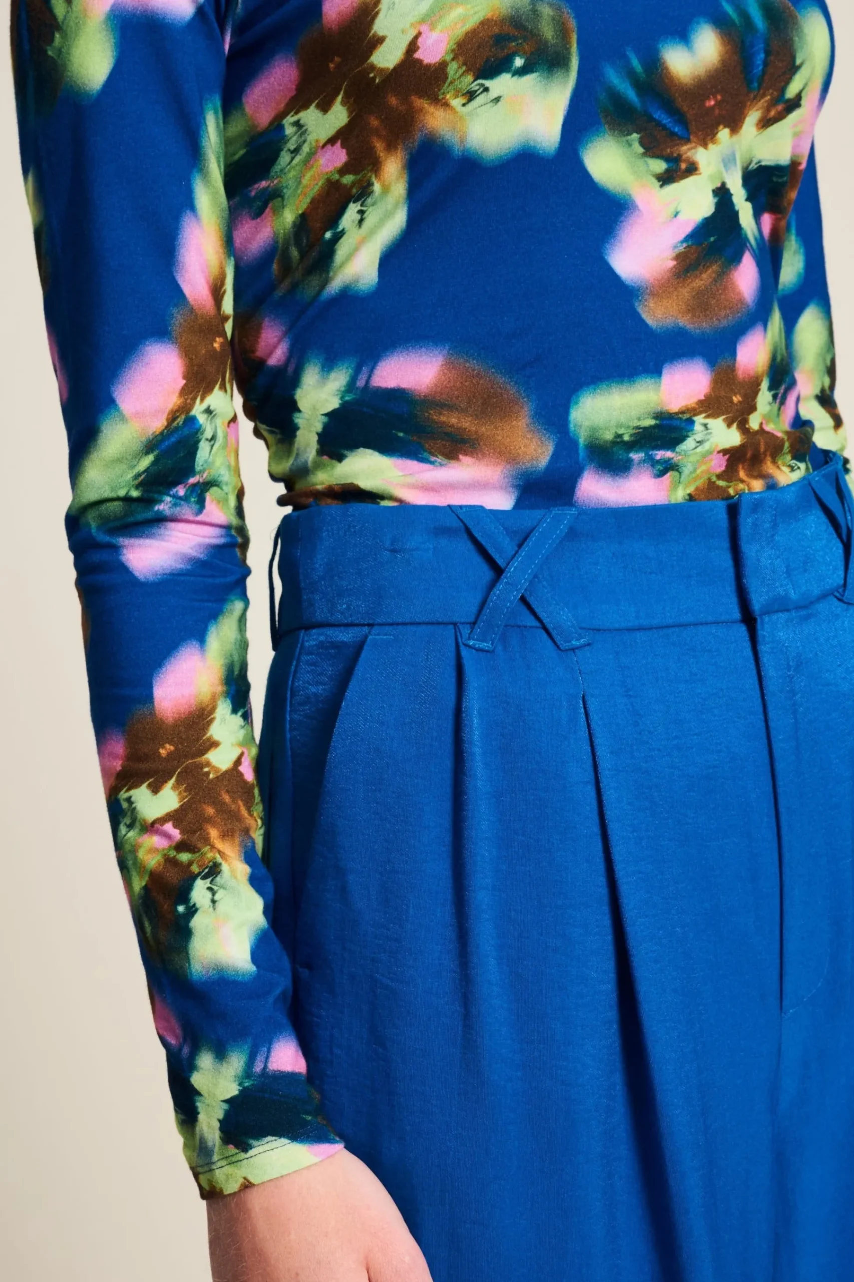 Co-Ords|Broeken>POM Amsterdam BROEK Shimmer Blue