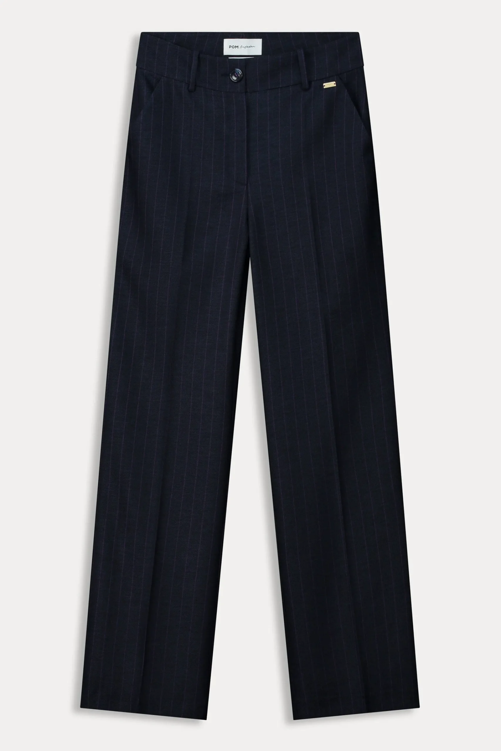 Suits|Broeken>POM Amsterdam BROEK Striped Midnight Blue