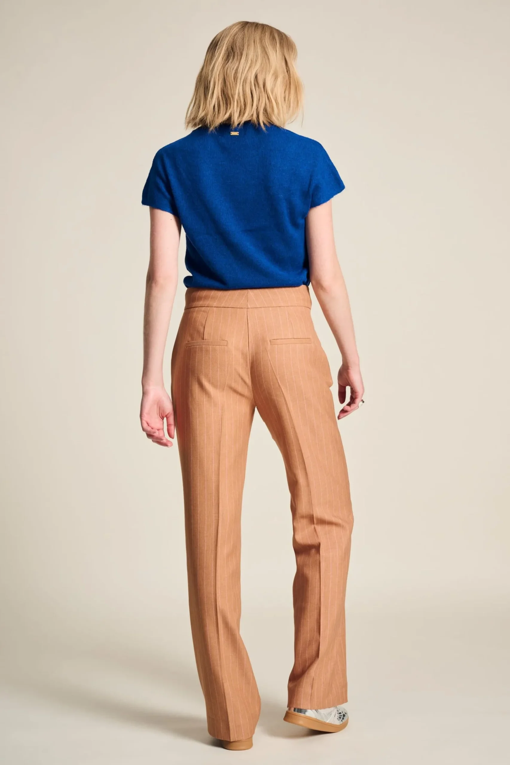 Co-Ords|Suits>POM Amsterdam BROEK Striped Sugar Brown