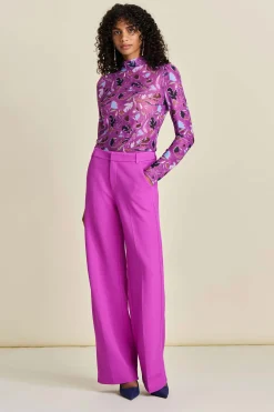 Co-Ords|Suits>POM Amsterdam BROEK Wide Leg Cactus Pink