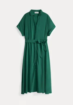 Jurken>POM Amsterdam DRESS Lynn Pacific Green