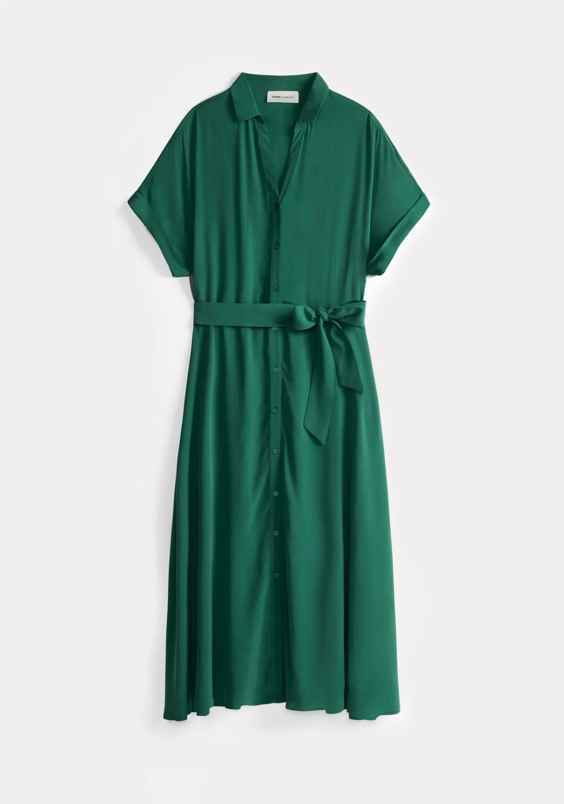 Jurken>POM Amsterdam DRESS Lynn Pacific Green