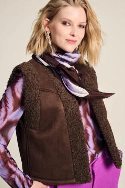 Gilets|Jassen & Blazers>POM Amsterdam GILET Lammy Brown