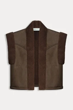 Gilets|Jassen & Blazers>POM Amsterdam GILET Lammy Brown