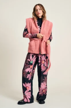 Jassen & Blazers|Gilets>POM Amsterdam GILET Teddy Dusty Pink