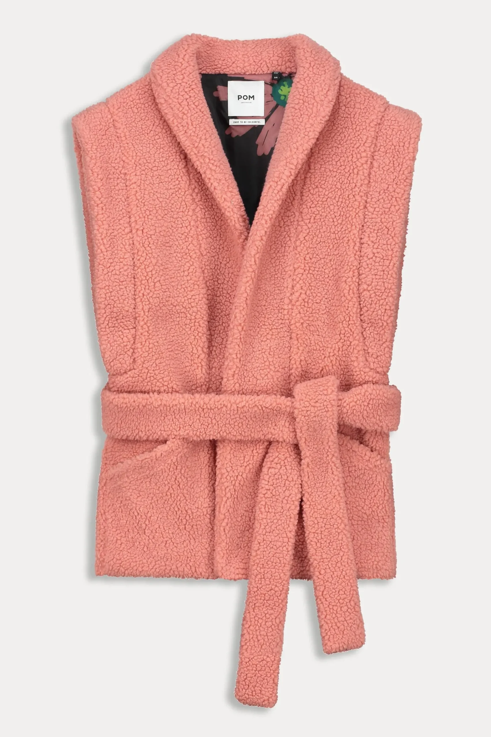 Jassen & Blazers|Gilets>POM Amsterdam GILET Teddy Dusty Pink