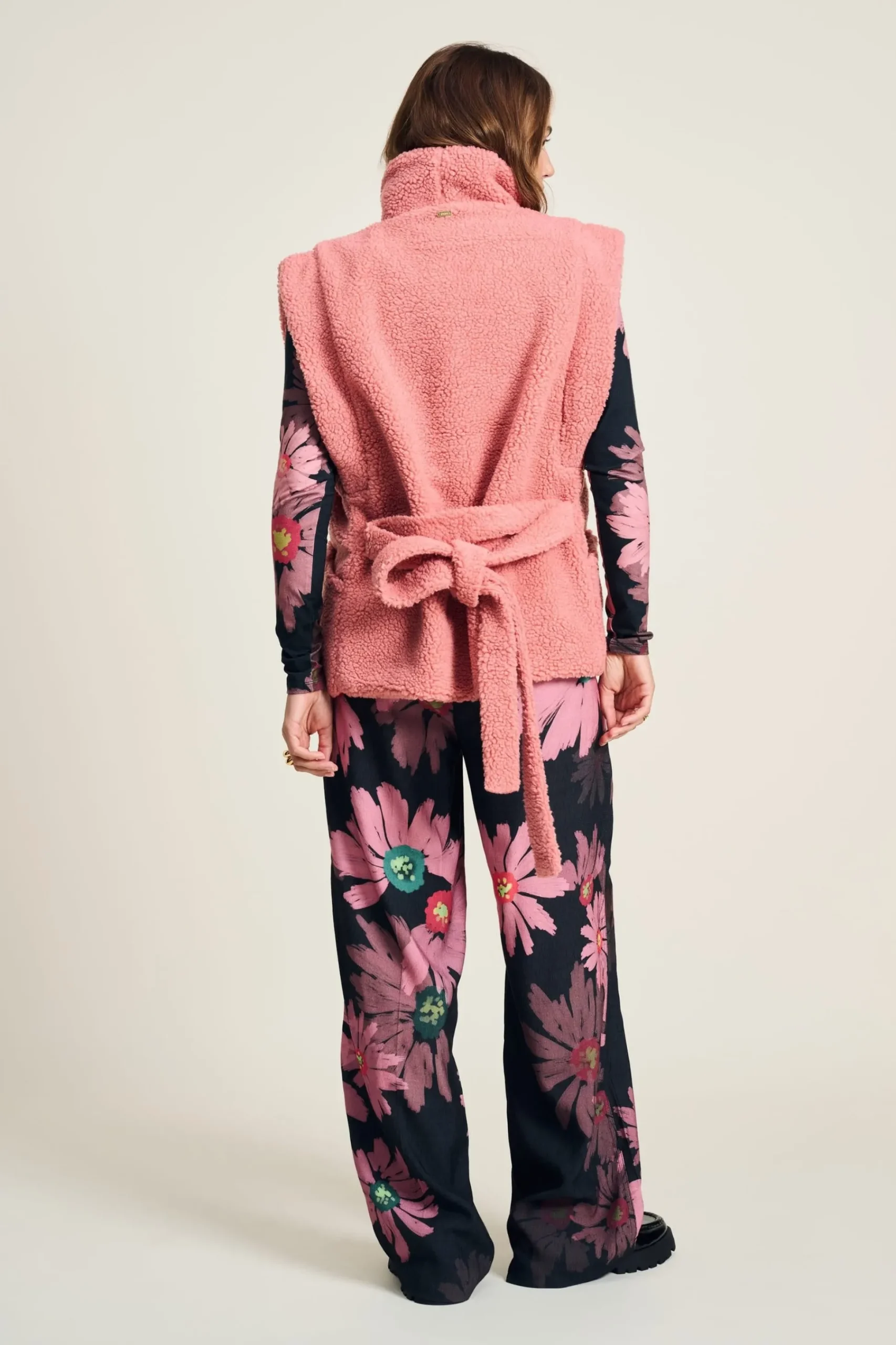 Jassen & Blazers|Gilets>POM Amsterdam GILET Teddy Dusty Pink