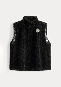 Gilets|Jassen & Blazers>POM Amsterdam GILET Teddy Love Black