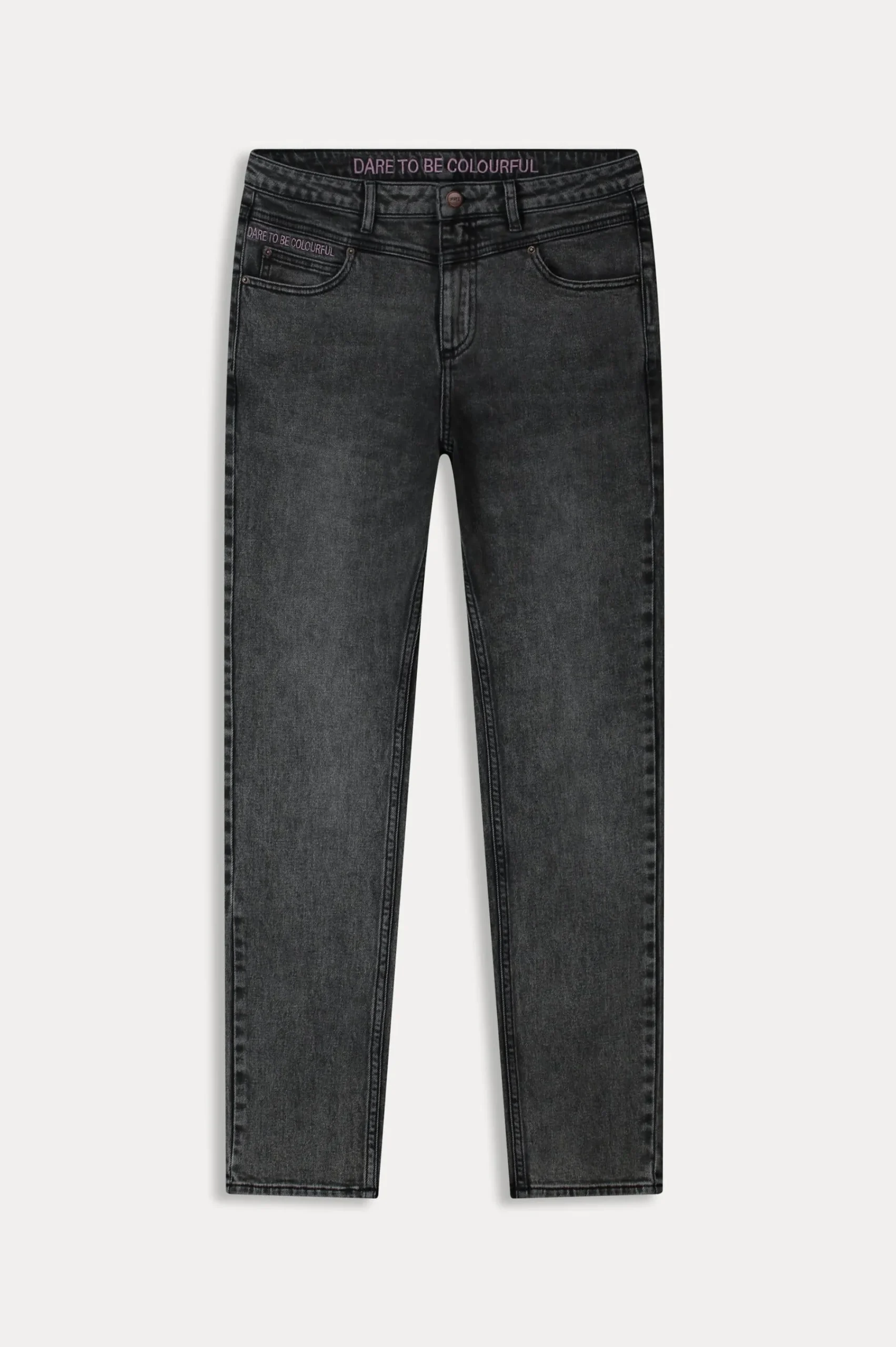 Jeans|Broeken>POM Amsterdam JEANS Elize Slim Grey Storm Grey Strom