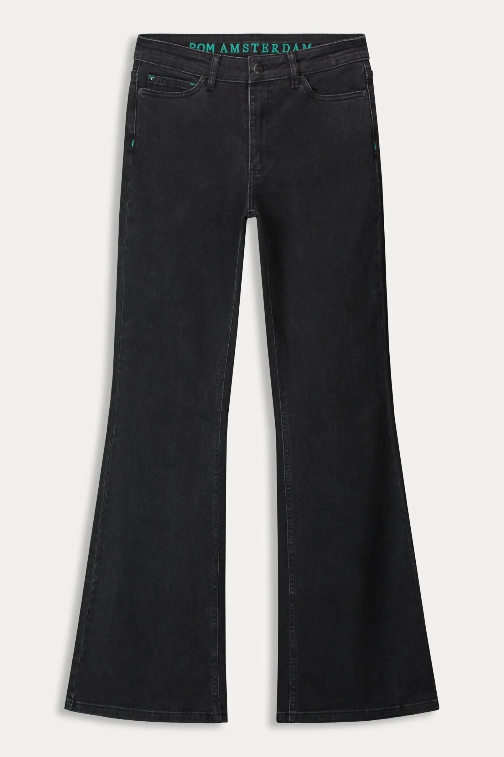Jeans|Broeken>POM Amsterdam JEANS Esmee Flare Vintage Black