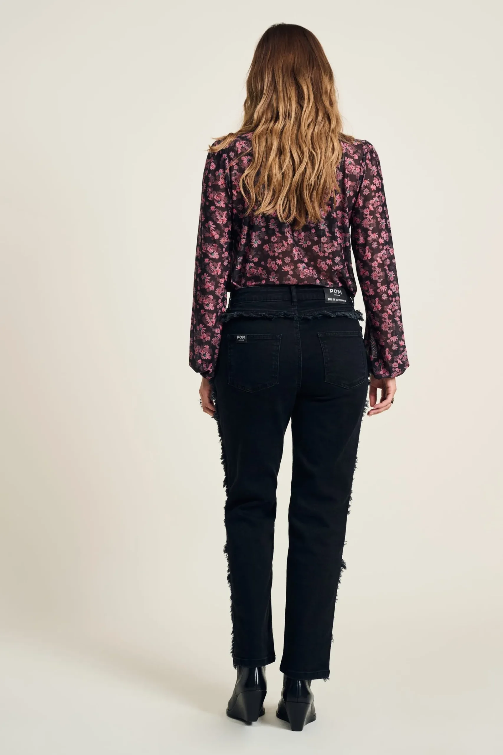 Co-Ords|Broeken>POM Amsterdam JEANS Tapered Washed Black