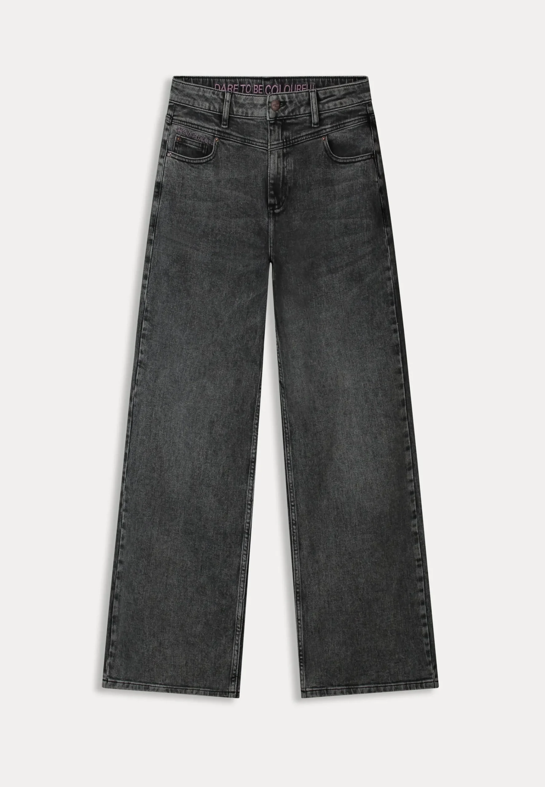 Jeans|Broeken>POM Amsterdam JEANS Wide Leg Grey Storm