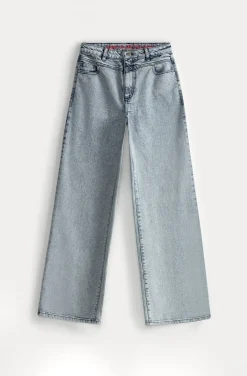 Jeans|Broeken>POM Amsterdam JEANS Wide Leg Light Blue