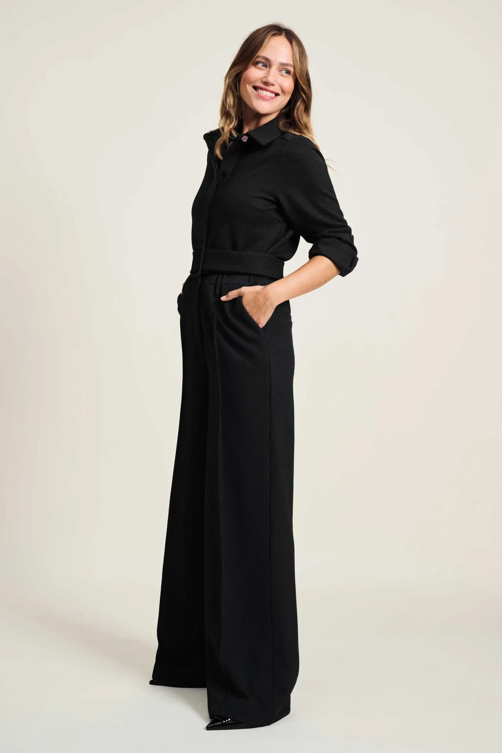 Jumpsuits>POM Amsterdam JUMPSUIT Black