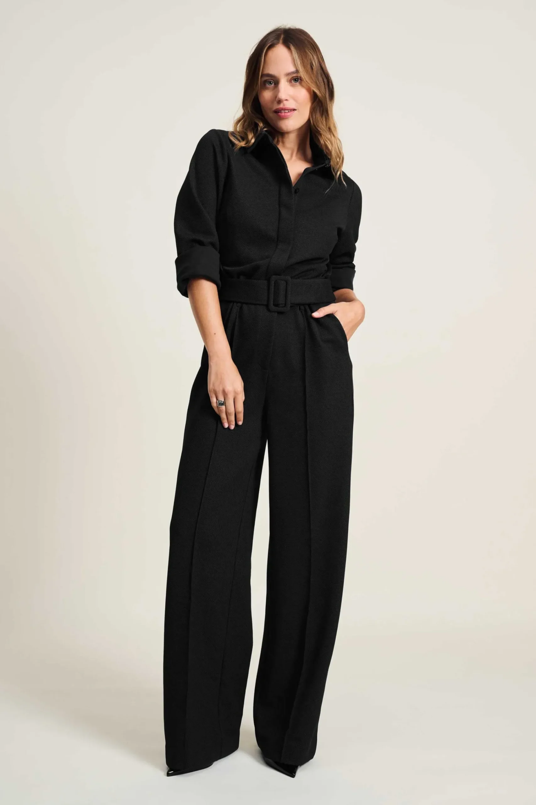 Jumpsuits>POM Amsterdam JUMPSUIT Black