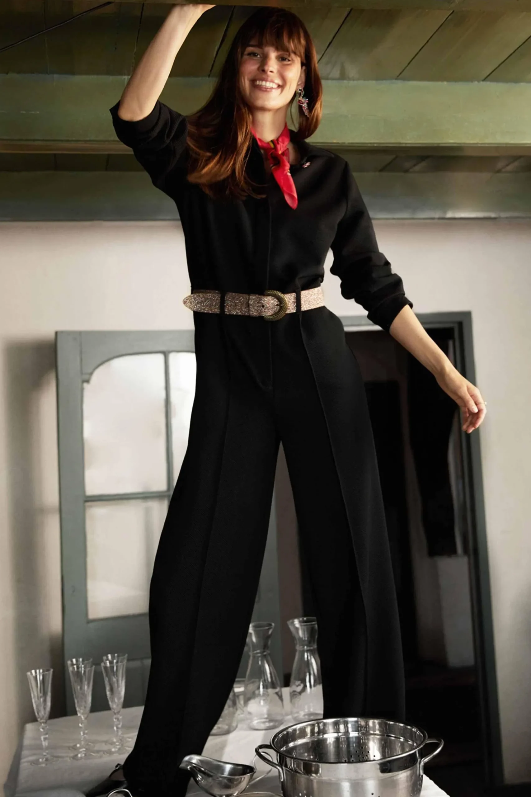 Jumpsuits>POM Amsterdam JUMPSUIT Black