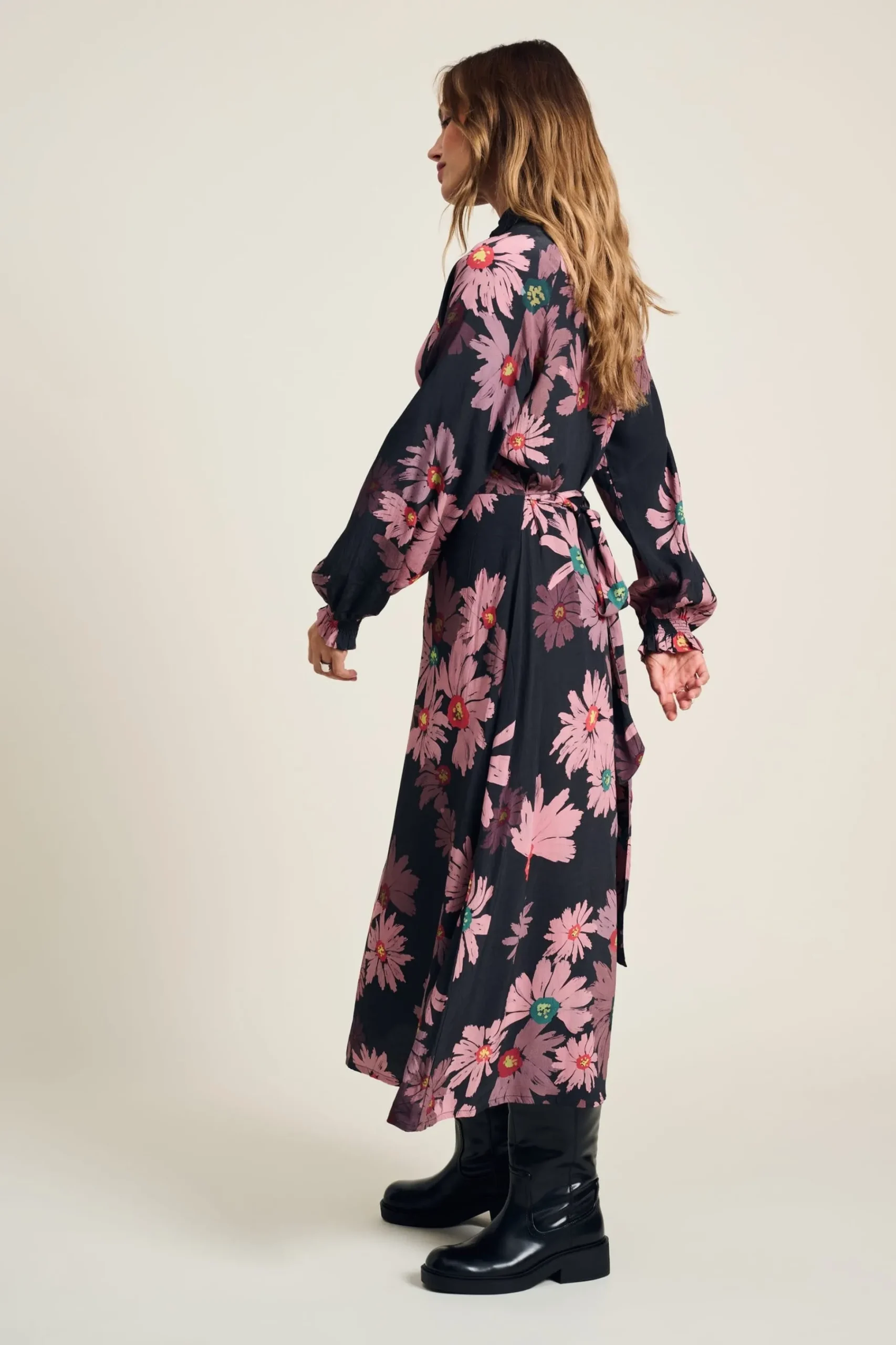 Jurken>POM Amsterdam JURK Big Blooming Pink
