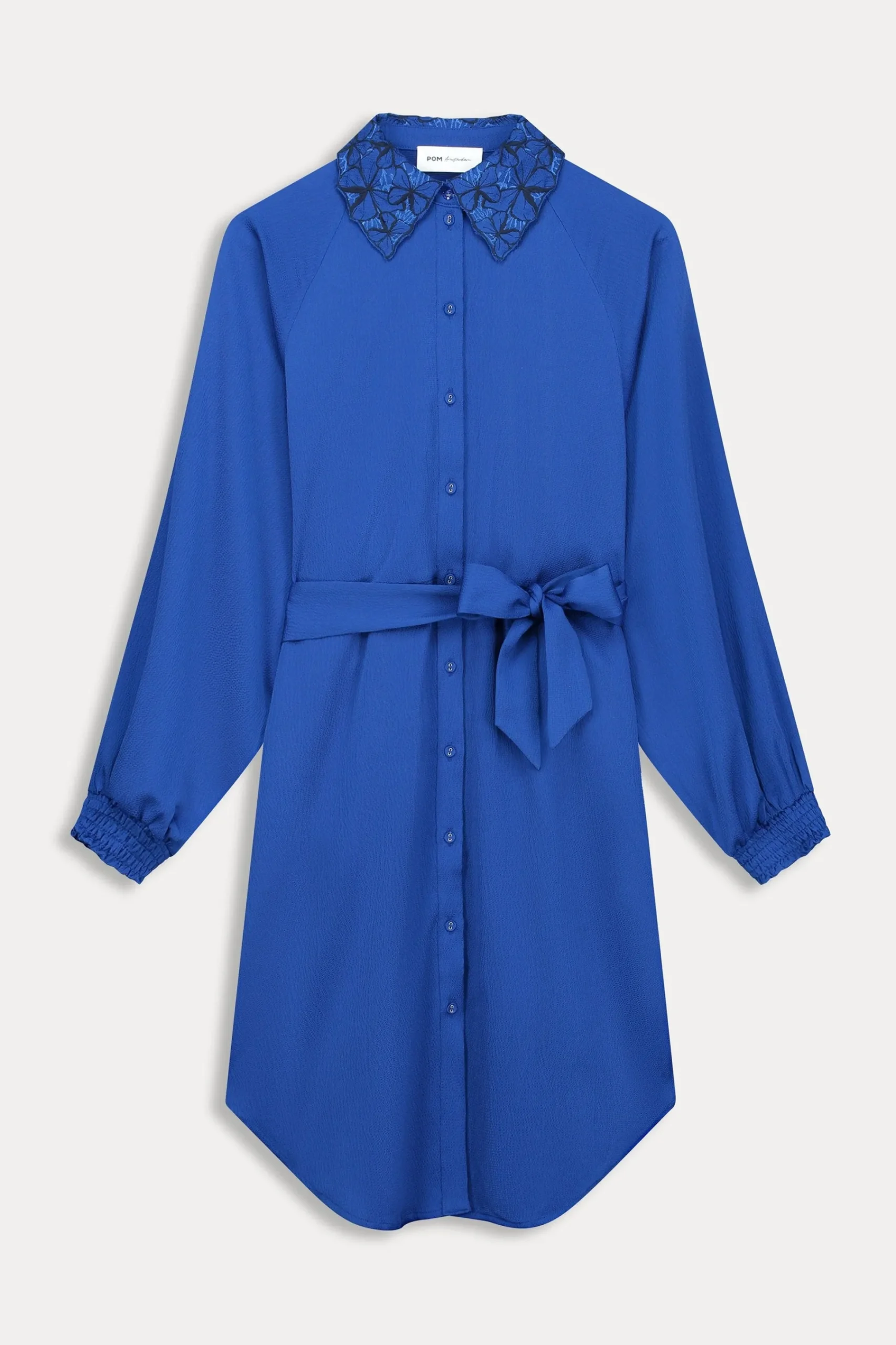 Jurken>POM Amsterdam JURK Butterfly Bright Blue