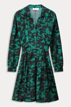 Jurken>POM Amsterdam JURK Camo Teal Green