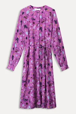 Jurken>POM Amsterdam JURK Featherfest Cactus Pink