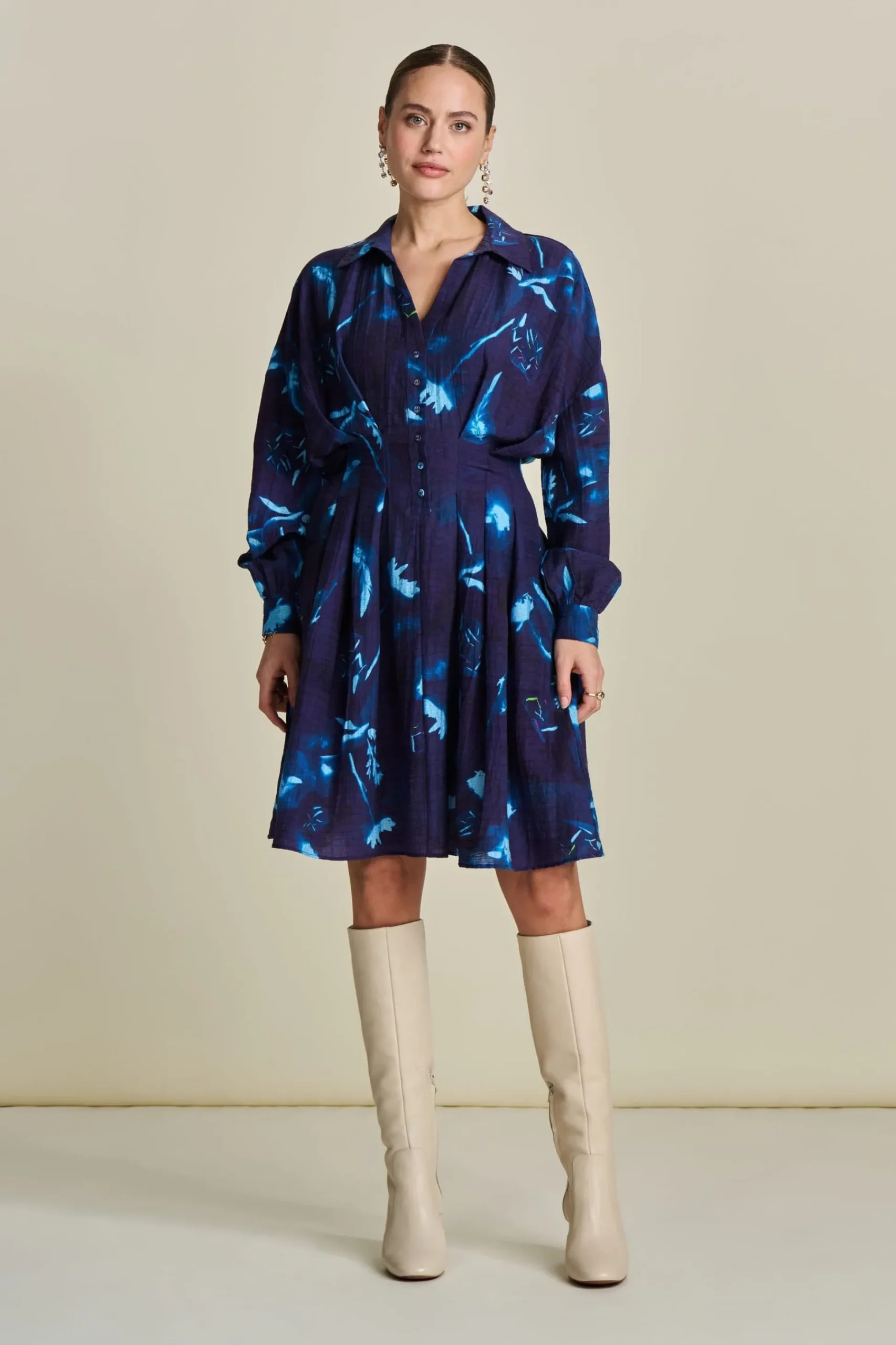Jurken>POM Amsterdam JURK Feathers and Floral