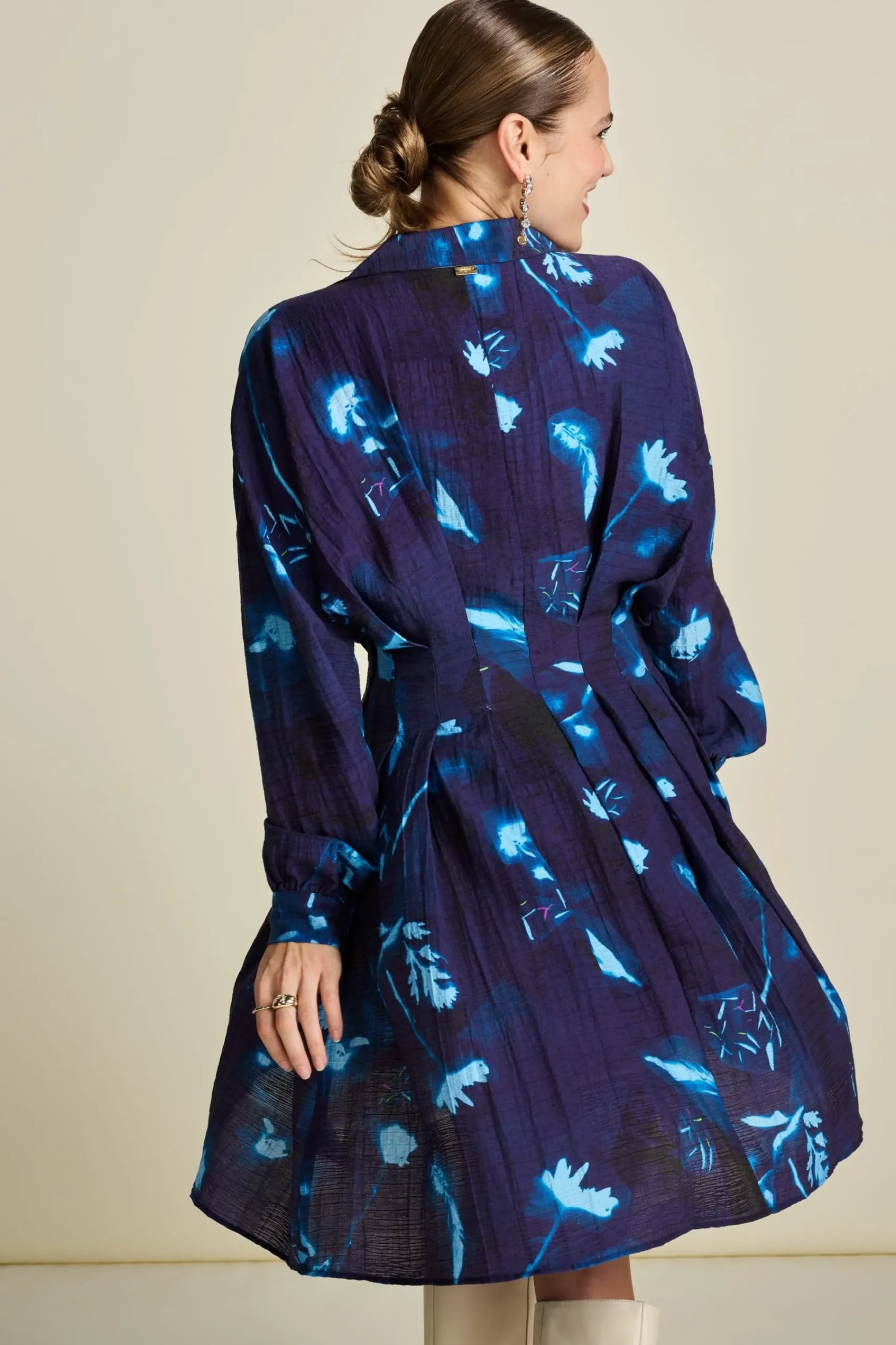 Jurken>POM Amsterdam JURK Feathers and Floral