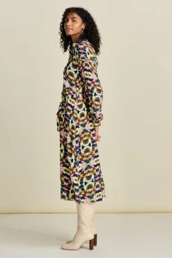 Jurken>POM Amsterdam JURK Luna Butterfly Sky