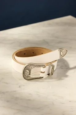 Riemen>POM Amsterdam RIEM Billie Leather White
