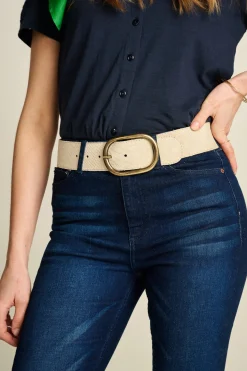 Riemen>POM Amsterdam RIEM Olivia Suede Ecru