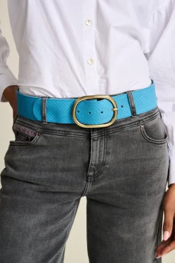 Riemen>POM Amsterdam RIEM Olivia Suede Sky Blue