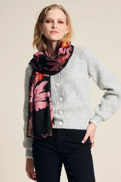 Sjaals>POM Amsterdam SJAAL Big Blooming Pink