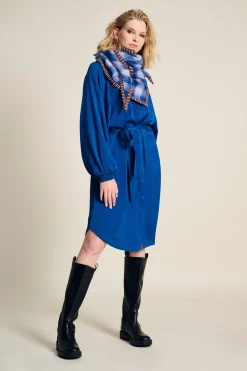 Sjaals>POM Amsterdam SJAAL Checks Blue Lavender